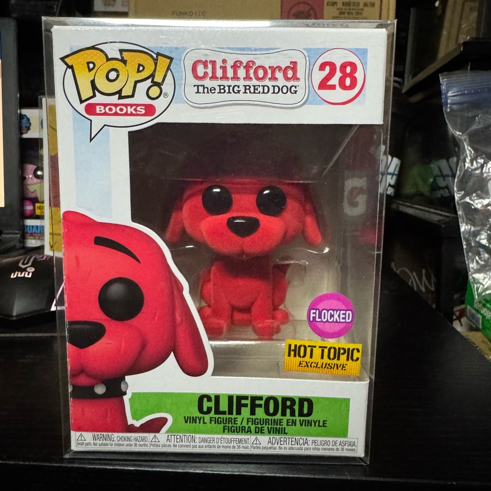 Clifford flocked funko pop